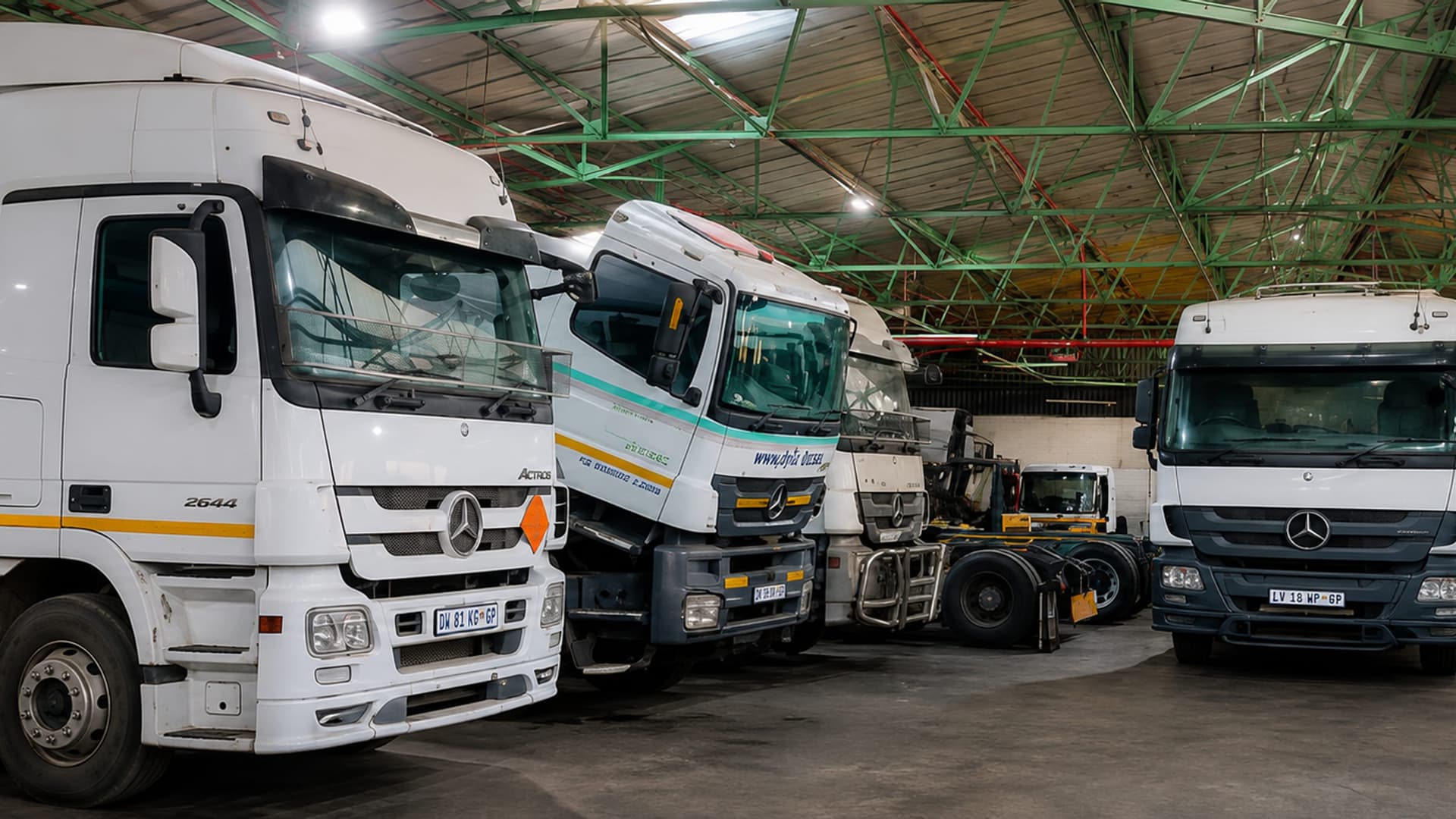 Diesel truck workshop support